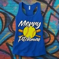 Christmas Softball Player Santa Claus Xmas Day Sport Cute Gift Women's Tank Top thumb 3