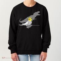 Cute Screaming Parrot Funny T Rex Cockatiel Women's Sweatshirt thumb 0