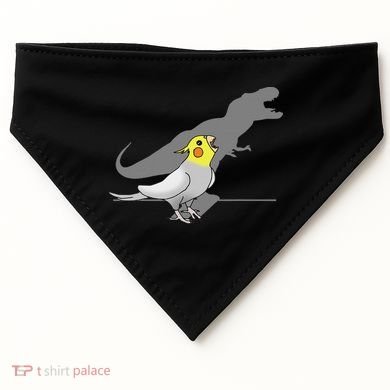 Cute Screaming Parrot Funny T Rex Cockatiel USA-Made Doggie Bandana