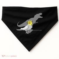 Cute Screaming Parrot Funny T Rex Cockatiel USA-Made Doggie Bandana thumb 0
