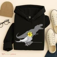 Cute Screaming Parrot Funny T Rex Cockatiel Hoodie thumb 4