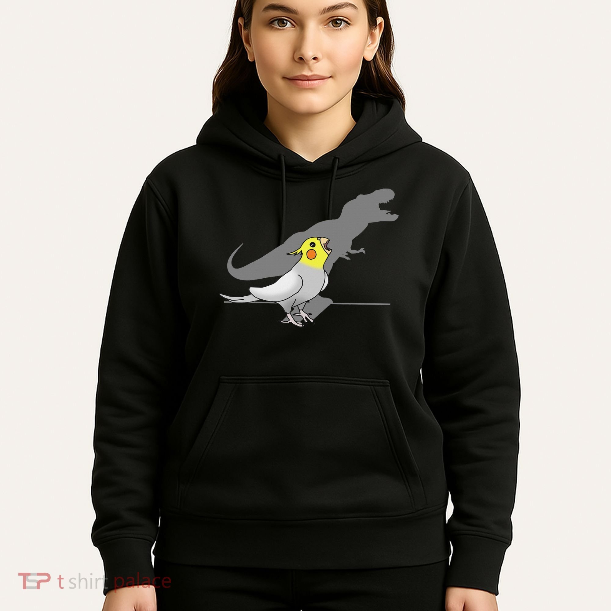 Cute Screaming Parrot Funny T Rex Cockatiel Hoodie