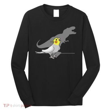 Cute Screaming Parrot Funny T Rex Cockatiel Long Sleeve Shirt