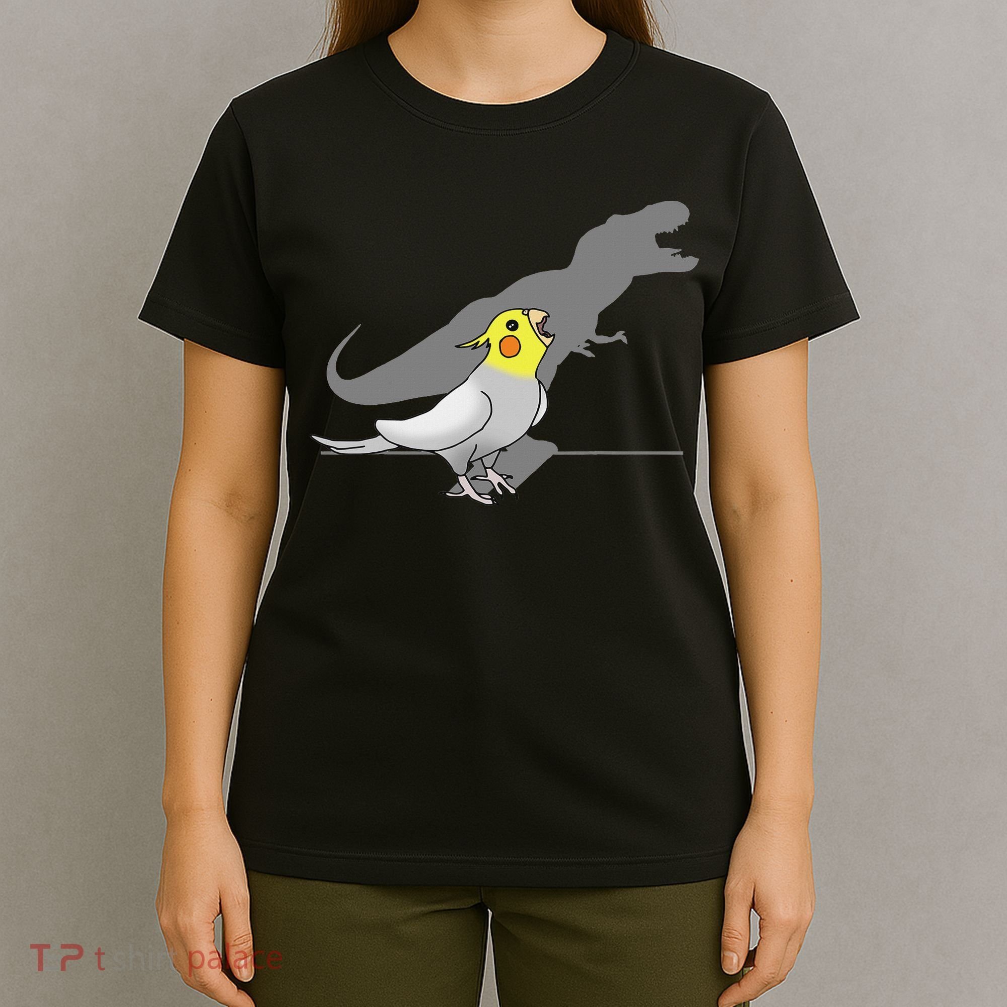 Cute Screaming Parrot Funny T Rex Cockatiel T-Shirt