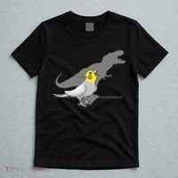 Cute Screaming Parrot Funny T Rex Cockatiel T-Shirt thumb 5