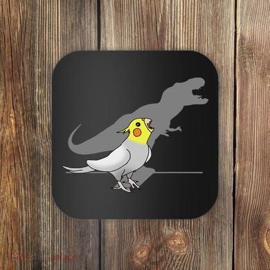 Cute Screaming Parrot Funny T Rex Cockatiel Coaster