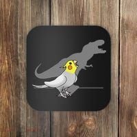 Cute Screaming Parrot Funny T Rex Cockatiel Coaster thumb 0