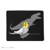 Cute Screaming Parrot Funny T Rex Cockatiel Mousepad thumb 0