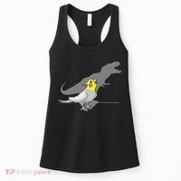 Cute Screaming Parrot Funny T Rex Cockatiel Women's Tank Top thumb 0
