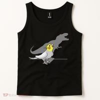 Cute Screaming Parrot Funny T Rex Cockatiel Tank Top thumb 2