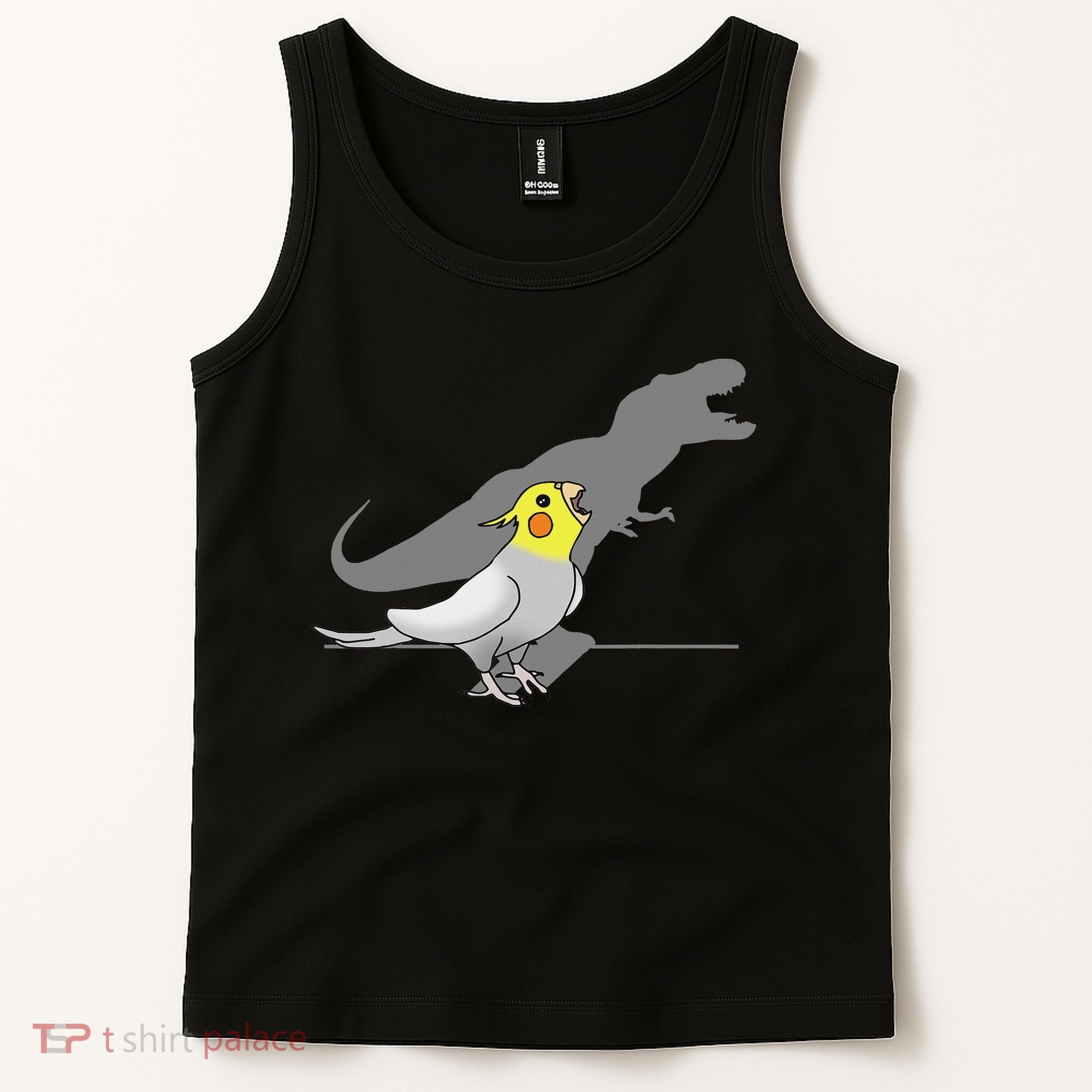 Cute Screaming Parrot Funny T Rex Cockatiel Tank Top