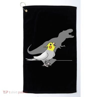 Cute Screaming Parrot Funny T Rex Cockatiel Golf Towel