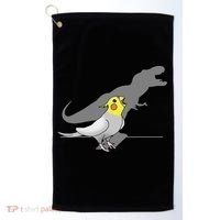 Cute Screaming Parrot Funny T Rex Cockatiel Golf Towel thumb 0