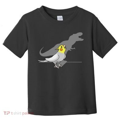 Cute Screaming Parrot Funny T Rex Cockatiel Toddler T-Shirt