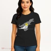 Cute Screaming Parrot Funny T Rex Cockatiel Women's T-Shirt thumb 4