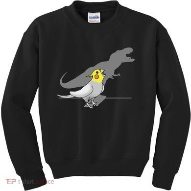Cute Screaming Parrot Funny T Rex Cockatiel Kids Sweatshirt