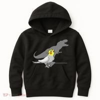 Cute Screaming Parrot Funny T Rex Cockatiel Kids Hoodie thumb 0