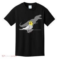Cute Screaming Parrot Funny T Rex Cockatiel Kids T-Shirt thumb 0