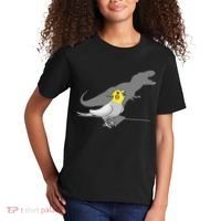 Cute Screaming Parrot Funny T Rex Cockatiel Kids T-Shirt thumb 2