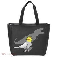 Cute Screaming Parrot Funny T Rex Cockatiel Tote Bag thumb 0