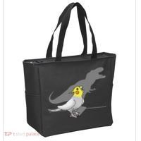 Cute Screaming Parrot Funny T Rex Cockatiel Tote Bag thumb 2