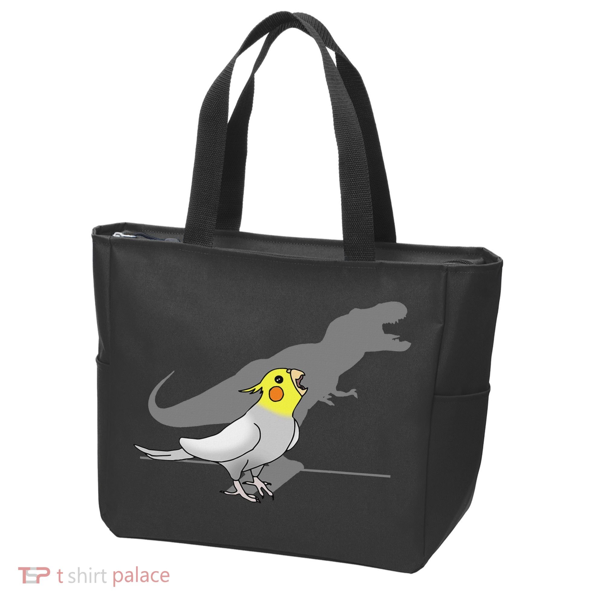 Cute Screaming Parrot Funny T Rex Cockatiel Tote Bag
