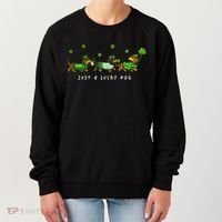 Cute St Patrick's Day Just A Lucky Dog Dachshunds Women's Sweatshirt thumb 0
