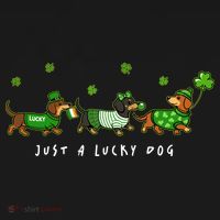 Cute St Patrick's Day Just A Lucky Dog Dachshunds Bucket Hat thumb 4