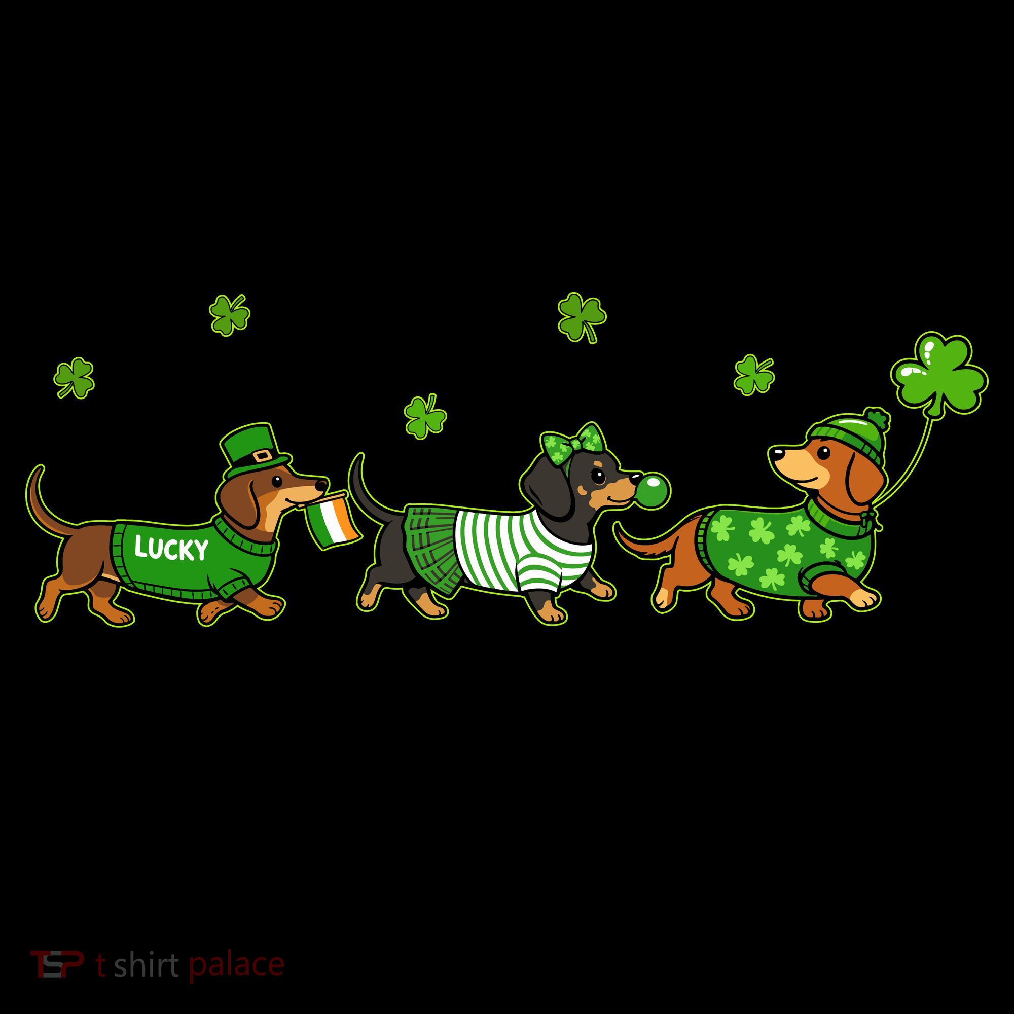 Cute St Patrick's Day Just A Lucky Dog Dachshunds Coffee Mug