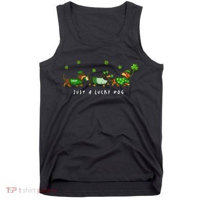 Cute St Patrick's Day Just A Lucky Dog Dachshunds Tank Top