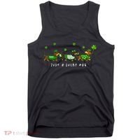Cute St Patrick's Day Just A Lucky Dog Dachshunds Tank Top thumb 0