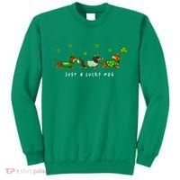 Cute St Patrick's Day Just A Lucky Dog Dachshunds Sweatshirt thumb 0