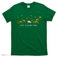Cute St Patrick's Day Just A Lucky Dog Dachshunds T-Shirt thumb 0