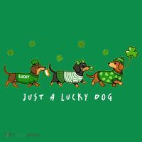 Cute St Patrick's Day Just A Lucky Dog Dachshunds Ornament thumb 1