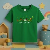 Cute St Patrick's Day Just A Lucky Dog Dachshunds Toddler T-Shirt thumb 3