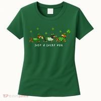 Cute St Patrick's Day Just A Lucky Dog Dachshunds Women's T-Shirt thumb 0