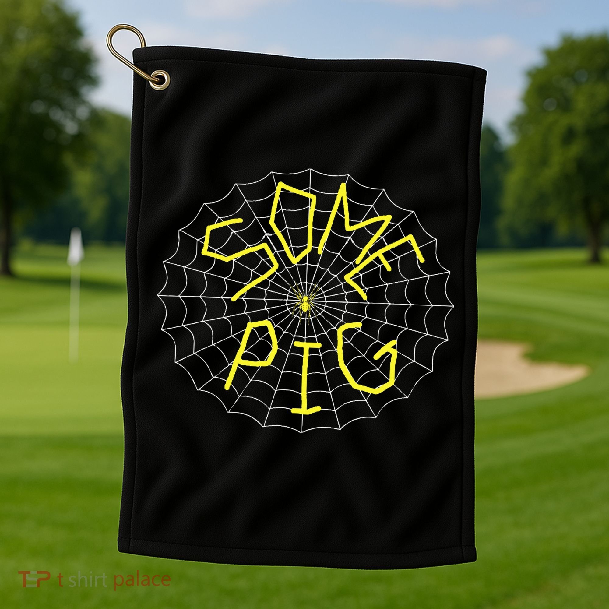 Charlotte's Some Pig Spider Web  Golf Towel