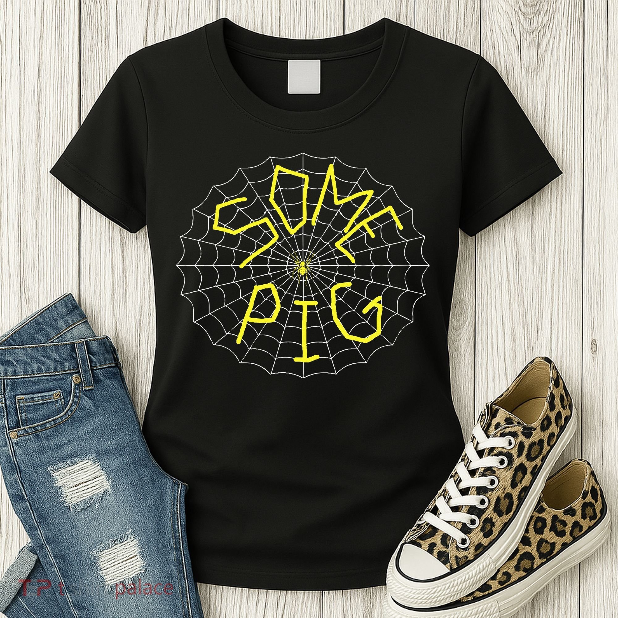 Charlotte's Some Pig Spider Web  Women's T-Shirt