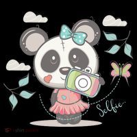 Cute Selfie Panda Girl Coaster thumb 2