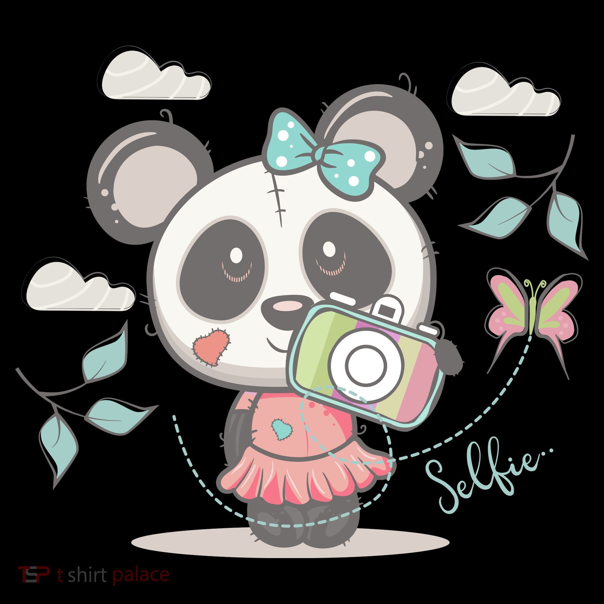 Cute Selfie Panda Girl Coaster