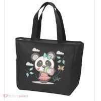 Cute Selfie Panda Girl Tote Bag thumb 3