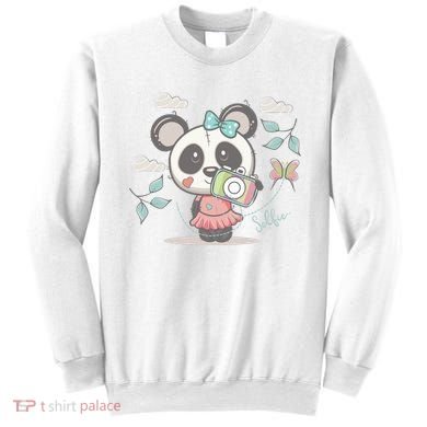 Cute Selfie Panda Girl Sweatshirt