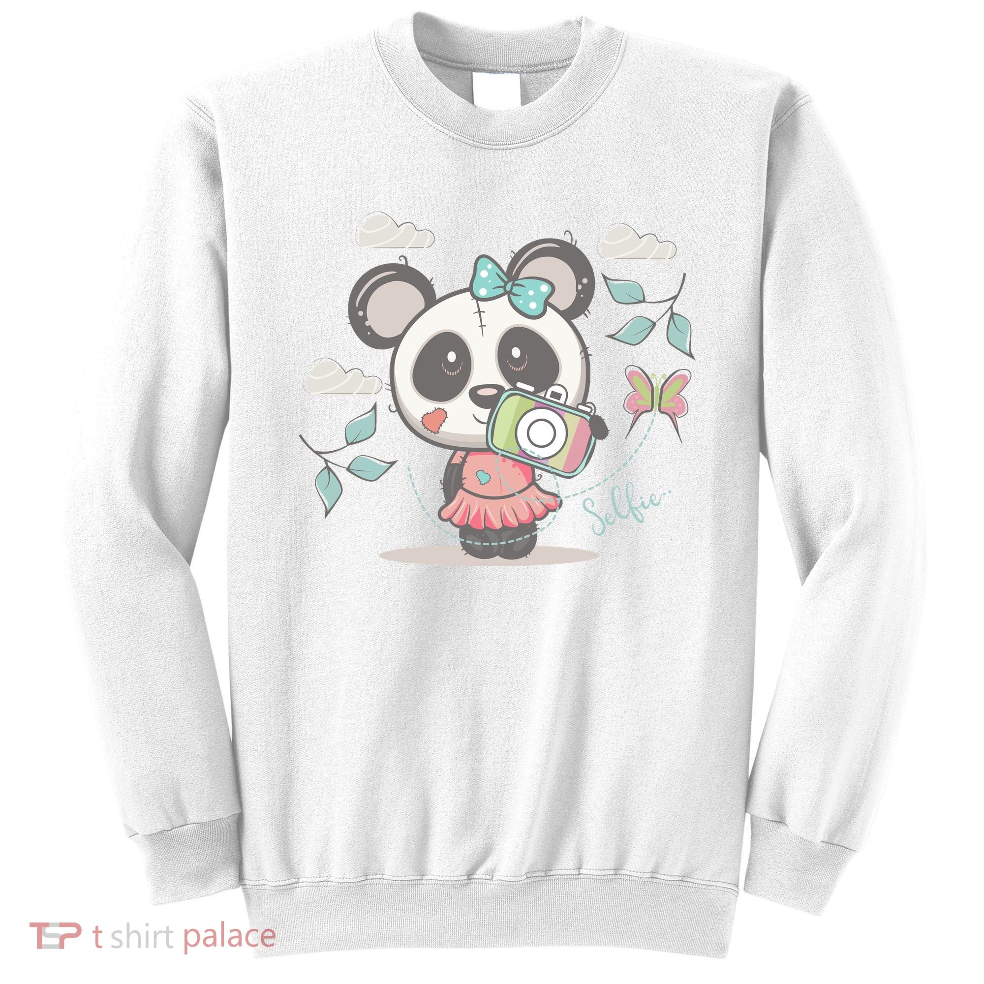Cute Selfie Panda Girl Sweatshirt