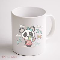 Cute Selfie Panda Girl Coffee Mug thumb 1