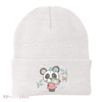 Cute Selfie Panda Girl Beanie