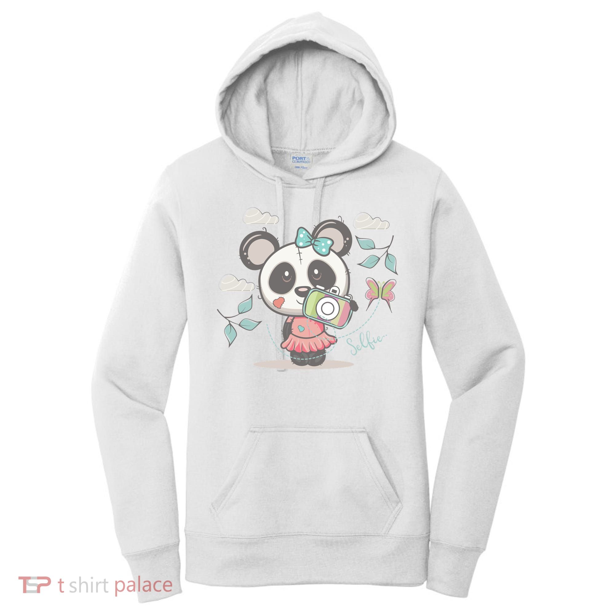 Cute Selfie Panda Girl Women's Hoodie