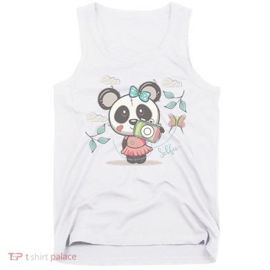 Cute Selfie Panda Girl Tank Top