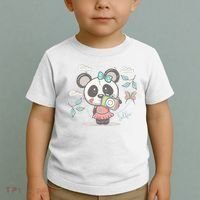 Cute Selfie Panda Girl Toddler T-Shirt thumb 2