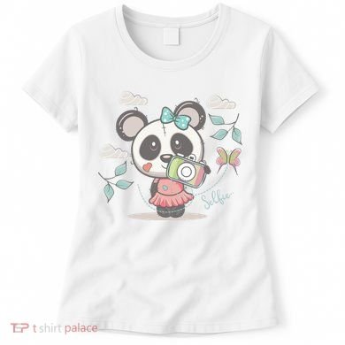 Cute Selfie Panda Girl Women's T-Shirt