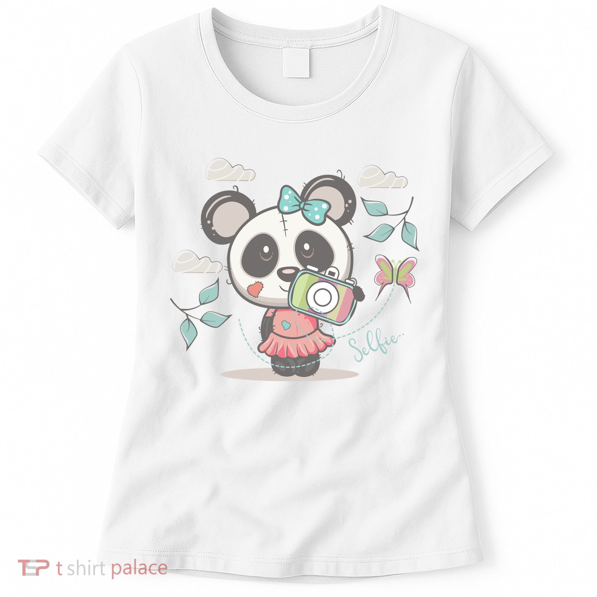Cute Selfie Panda Girl Women's T-Shirt